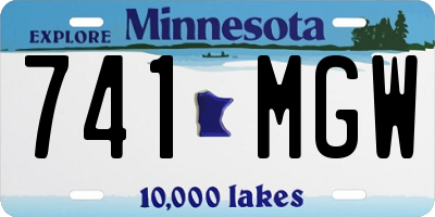 MN license plate 741MGW