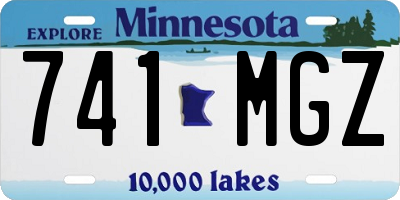 MN license plate 741MGZ