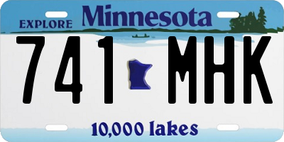 MN license plate 741MHK