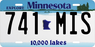 MN license plate 741MIS