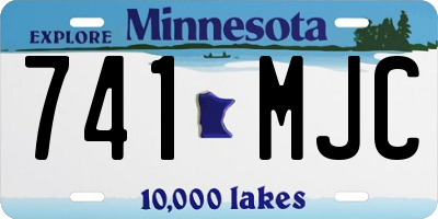MN license plate 741MJC
