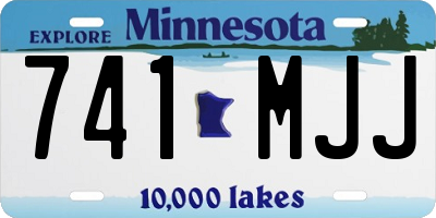 MN license plate 741MJJ