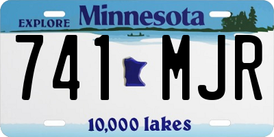 MN license plate 741MJR