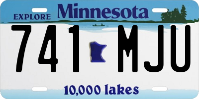 MN license plate 741MJU