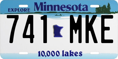 MN license plate 741MKE