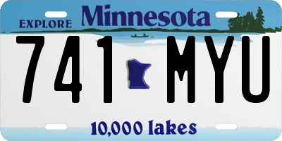 MN license plate 741MYU