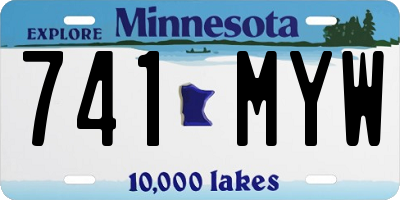 MN license plate 741MYW