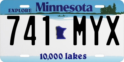 MN license plate 741MYX