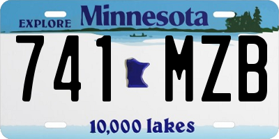 MN license plate 741MZB