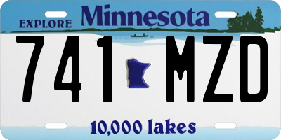 MN license plate 741MZD