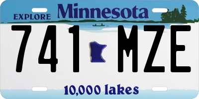 MN license plate 741MZE