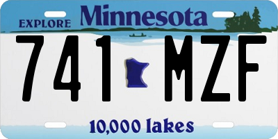 MN license plate 741MZF