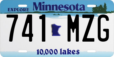 MN license plate 741MZG