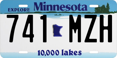 MN license plate 741MZH