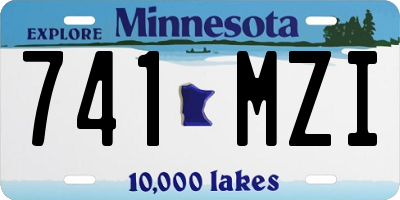 MN license plate 741MZI