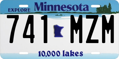 MN license plate 741MZM