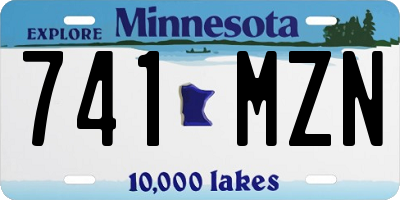 MN license plate 741MZN