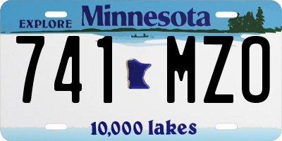 MN license plate 741MZO