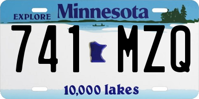 MN license plate 741MZQ