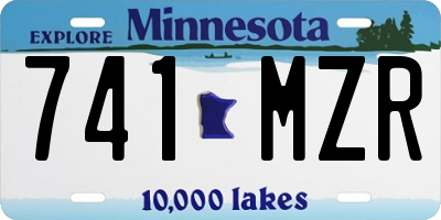 MN license plate 741MZR