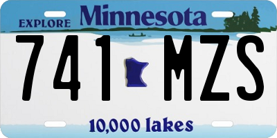 MN license plate 741MZS