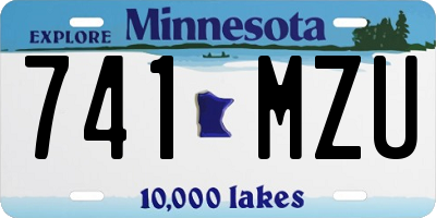 MN license plate 741MZU