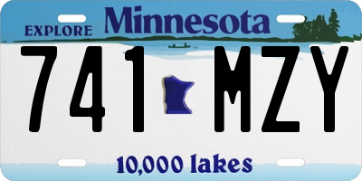 MN license plate 741MZY