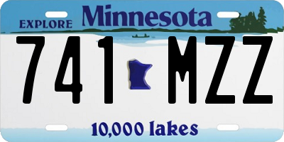 MN license plate 741MZZ