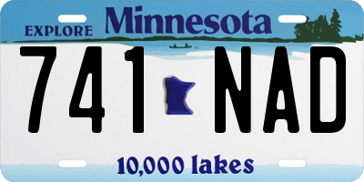 MN license plate 741NAD