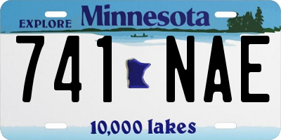MN license plate 741NAE