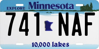 MN license plate 741NAF