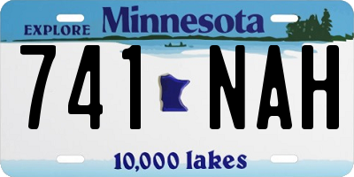 MN license plate 741NAH