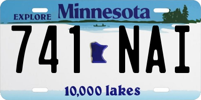 MN license plate 741NAI