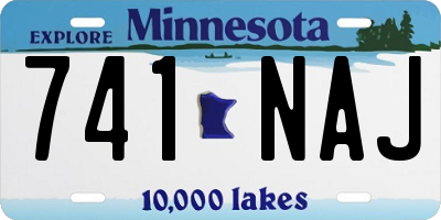 MN license plate 741NAJ