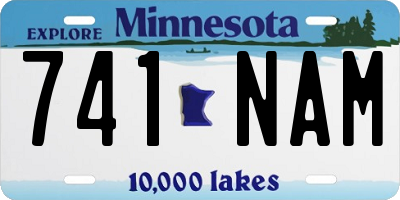 MN license plate 741NAM