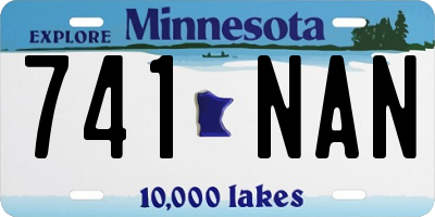 MN license plate 741NAN