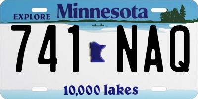 MN license plate 741NAQ
