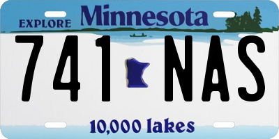 MN license plate 741NAS