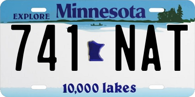 MN license plate 741NAT