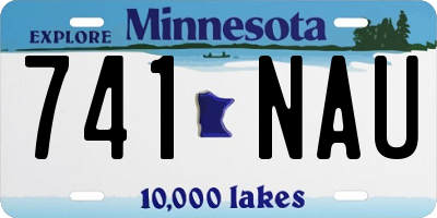 MN license plate 741NAU