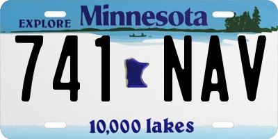 MN license plate 741NAV