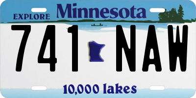 MN license plate 741NAW
