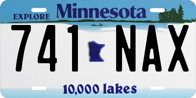 MN license plate 741NAX