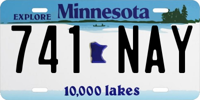 MN license plate 741NAY