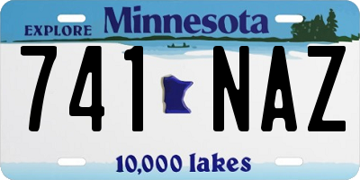 MN license plate 741NAZ