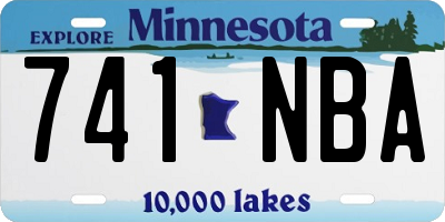 MN license plate 741NBA