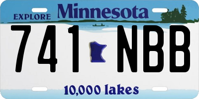 MN license plate 741NBB