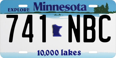 MN license plate 741NBC