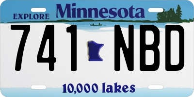 MN license plate 741NBD