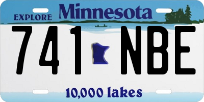 MN license plate 741NBE